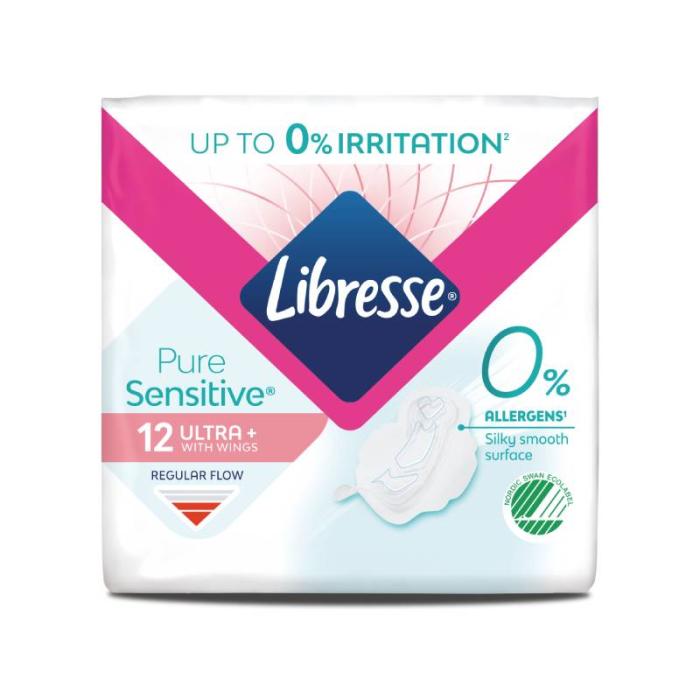 LIBRESSE Pure Sensitive Ultra+ Normal higiēniskās paketes N12