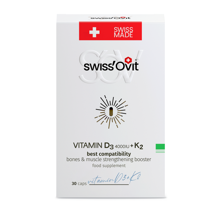 SWISS OVIT D3 4000SV+K2 vit. kapsulas N30