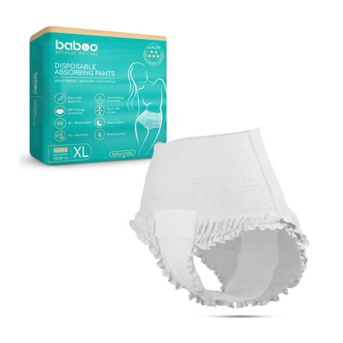 BABOO vienreizlietojamās absorbējošās biksītes, XL izmērs N5