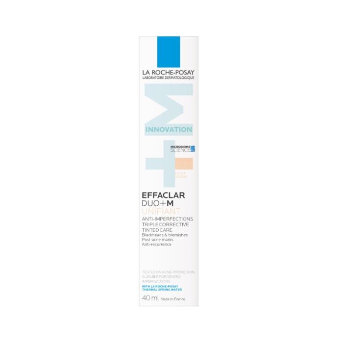 LA ROCHE-POSAY Effaclar Duo+M Unifiant tonēts krēms, gaišais tonis 40 ml