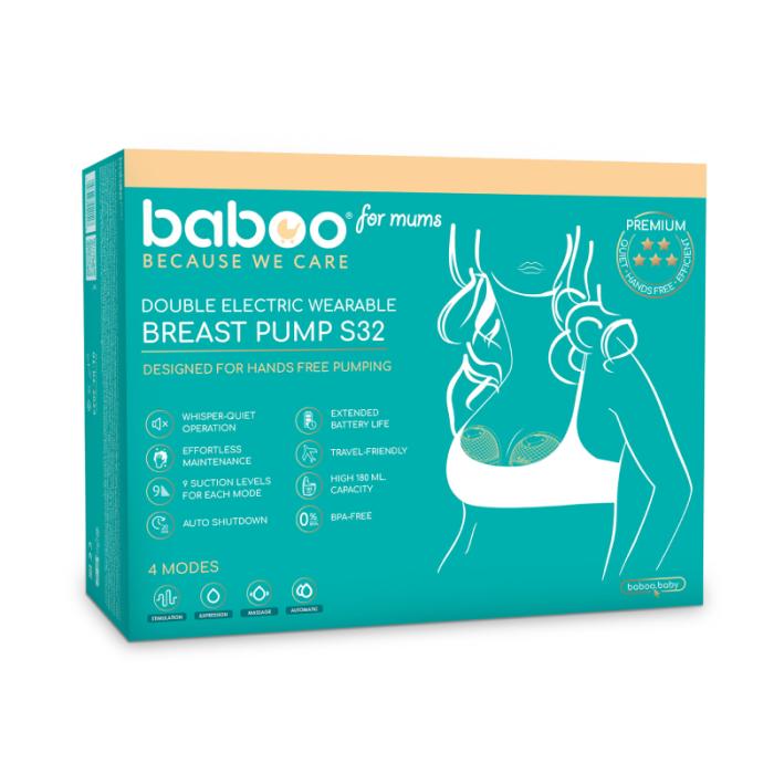 BABOO pārnēsājamais dubultais elektriskais krūts sūknis N1