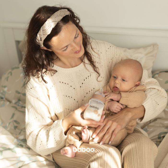 BABOO pretkoliku barošanas pudelīte, Au Naturale, 0+ mēneši 180 ml