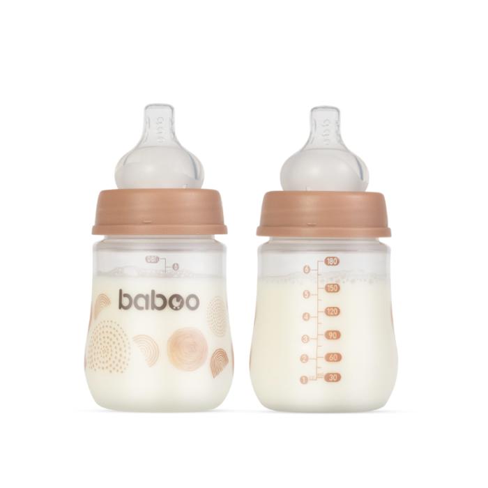 BABOO pretkoliku barošanas pudelīte, Au Naturale, 0+ mēneši 180 ml