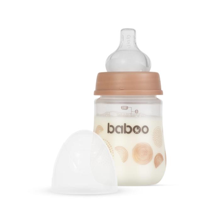 BABOO pretkoliku barošanas pudelīte, Au Naturale, 0+ mēneši 180 ml