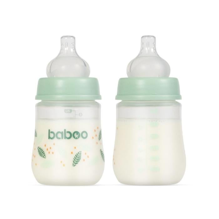 BABOO pretkoliku barošanas pudelīte, Peachy Keen, 0+ mēneši 180 ml