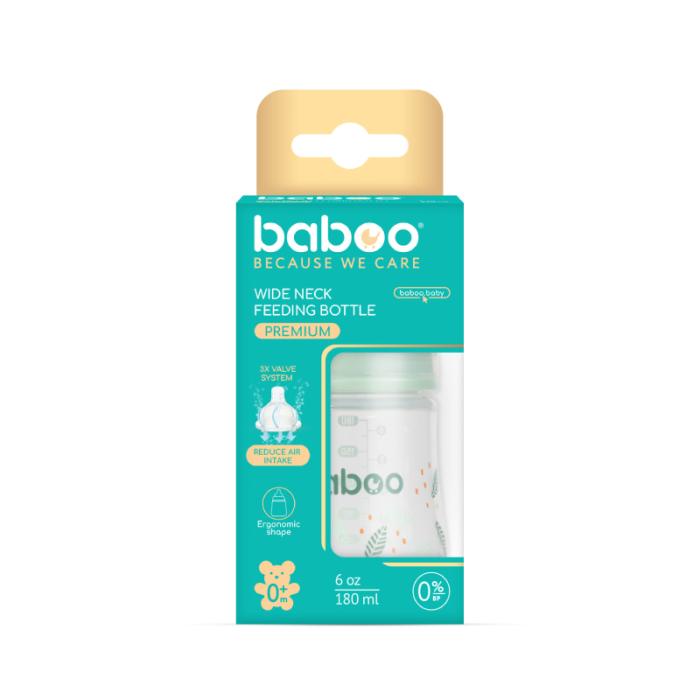 BABOO pretkoliku barošanas pudelīte, Peachy Keen, 0+ mēneši 180 ml