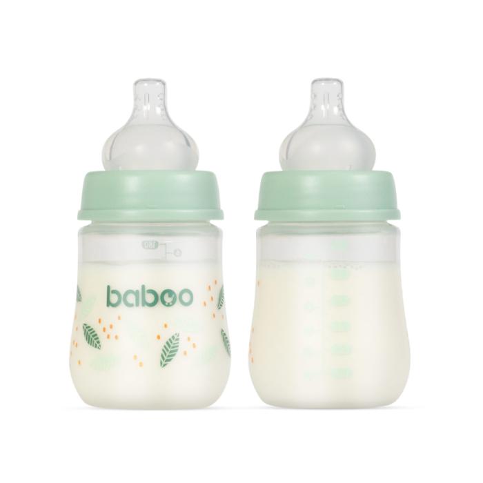 BABOO pretkoliku barošanas pudelīte, Peachy Keen, 0+ mēneši 180 ml