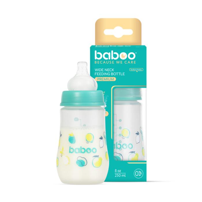BABOO pretkoliku barošanas pudelīte, Lagoon Fiesta, 3+ mēneši 250 ml