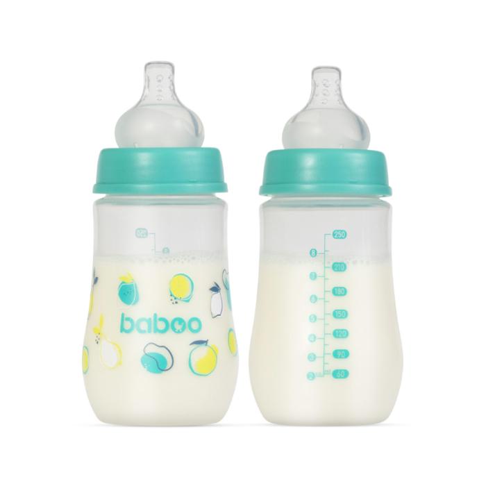 BABOO pretkoliku barošanas pudelīte, Lagoon Fiesta, 3+ mēneši 250 ml