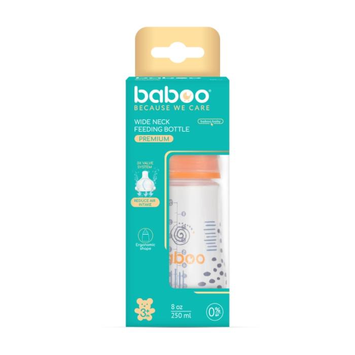 BABOO pretkoliku barošanas pudelīte, Blue Haze , 3+ mēneši 250 ml