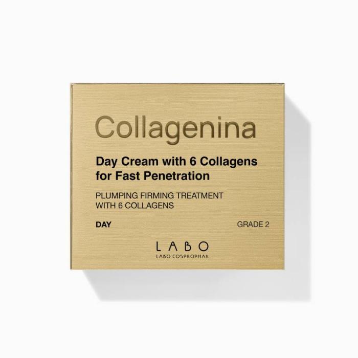 COLLAGENINA dienas krēms ar 6 veidu kolagēniem, intensitāte 2 50 ml