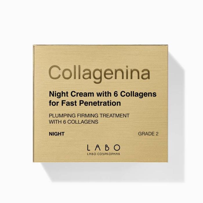COLLAGENINA nakts krēms ar 6 veidu kolagēniem, intensitāte 2 50 ml