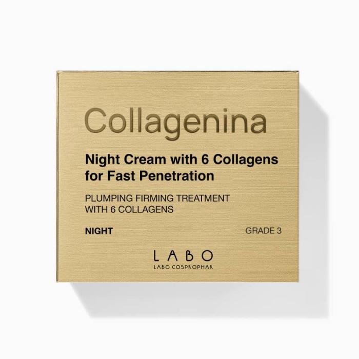 COLLAGENINA nakts krēms ar 6 veidu kolagēniem, intensitāte 3 50 ml