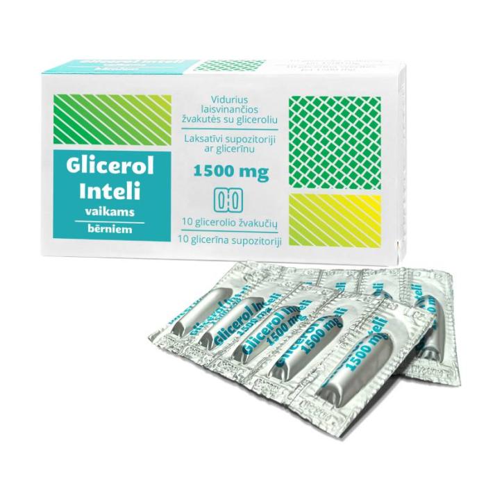 GLICEROL INTELI supozitoriji 1500 mg bērniem N10
