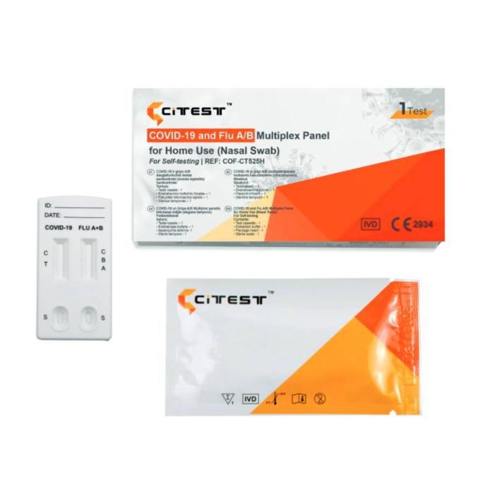 CITEST Covid un A+B gripas kombinētais deguna tests N1