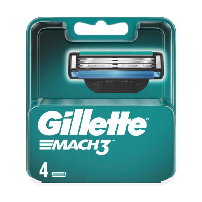 GILLETTE Mach 3 maināmas skuvekļa galviņas N4