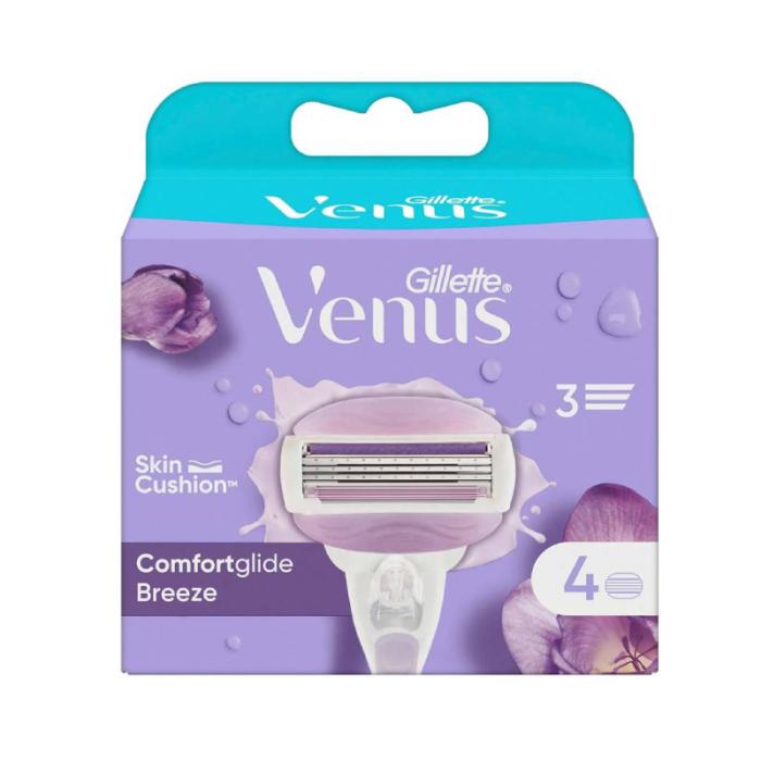GILLETTE Venus 3 Comfortglide Breeze maināmas skuvekļa galviņas N4