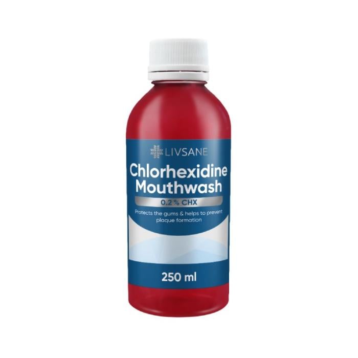 LIVSANE Chlorhexidine mutes skalojamais līdzeklis 0,2% 250ml