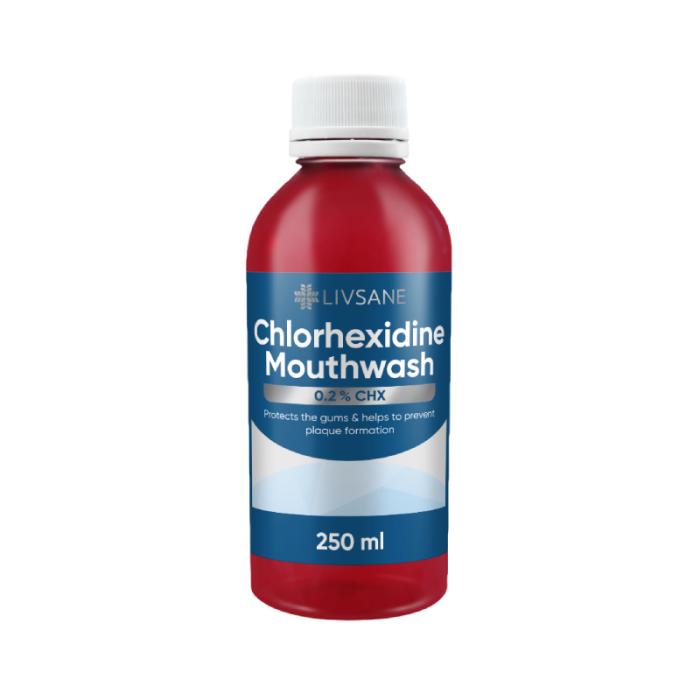 LIVSANE Chlorhexidine mutes skalojamais līdzeklis 0,2% 250ml