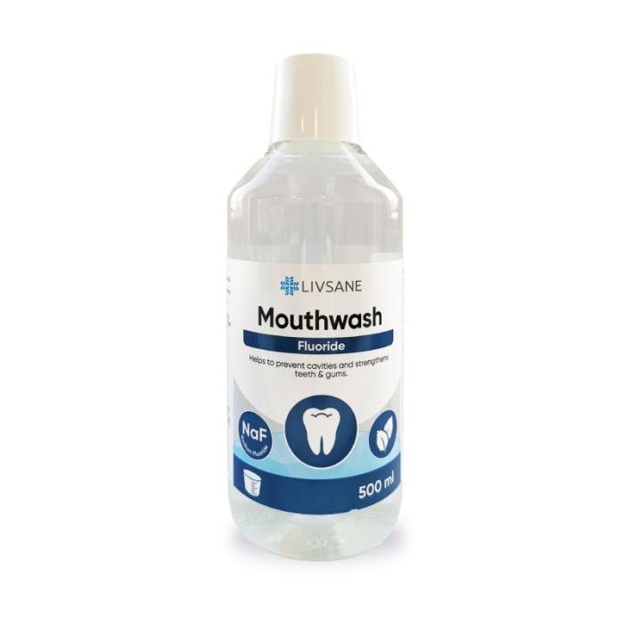 LIVSANE Fluoride Fresh Mint mutes skalojamais līdzeklis 500ml