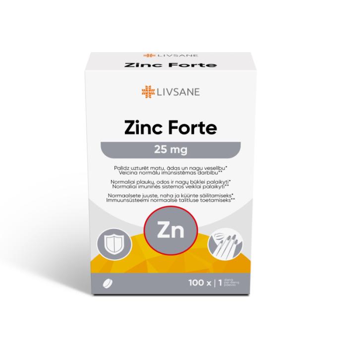 LIVSANE Zinc Forte 25mg tabletes N100