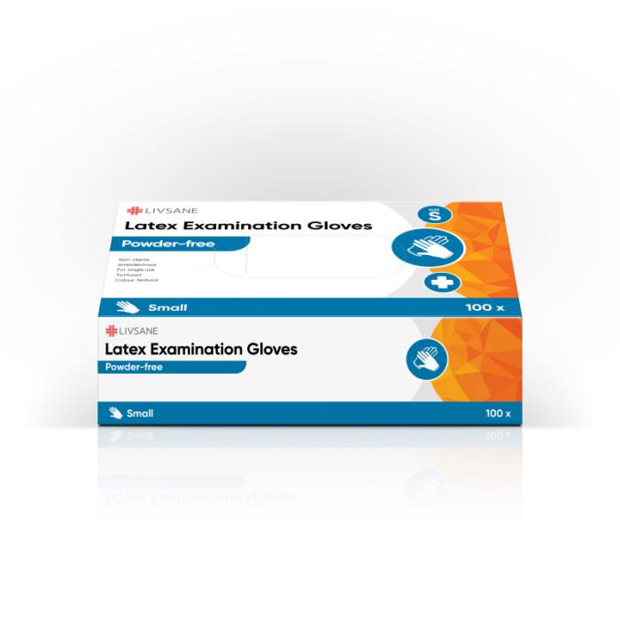 LIVSANE lateksa cimdi, nepūderēti S N100