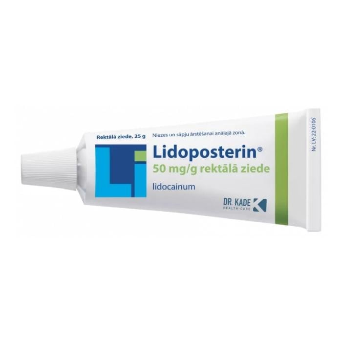 LIDOPOSTERIN 50mg/g rektālā ziede 25g