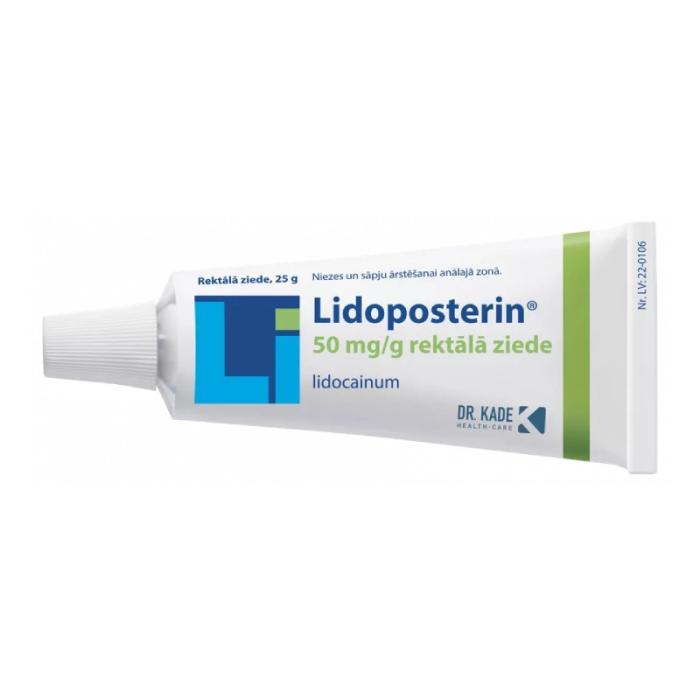 LIDOPOSTERIN 50mg/g rektālā ziede 25g