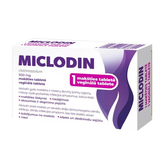 MICLODIN 500mg vaginālā tablete N1