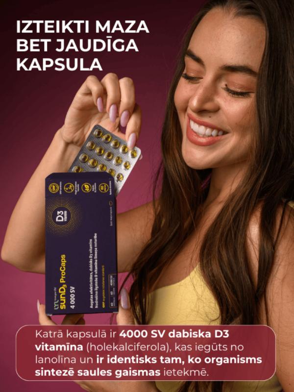 LYL sunD3 ProCaps 4000 SV, kapsulas, N60