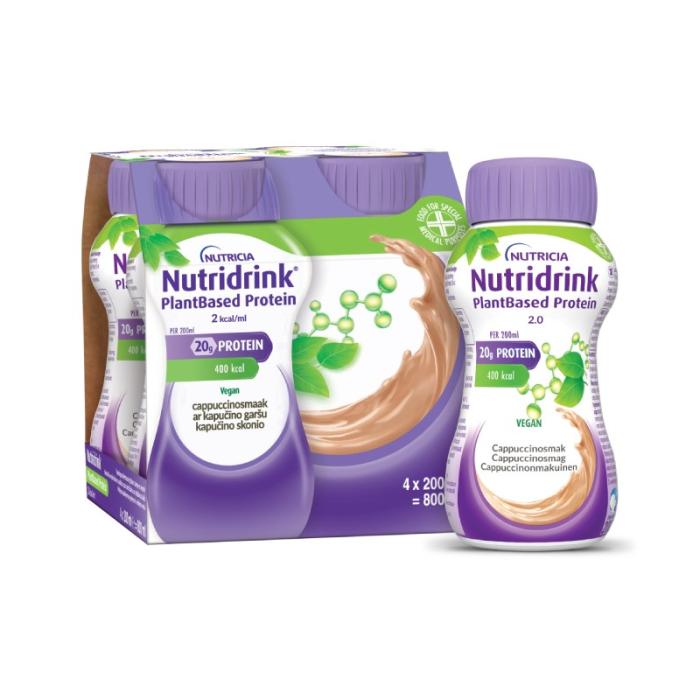 NUTRIDRINK PlantBased 2,0 kcal/ml ar kapučīno garšu 200ml N4
