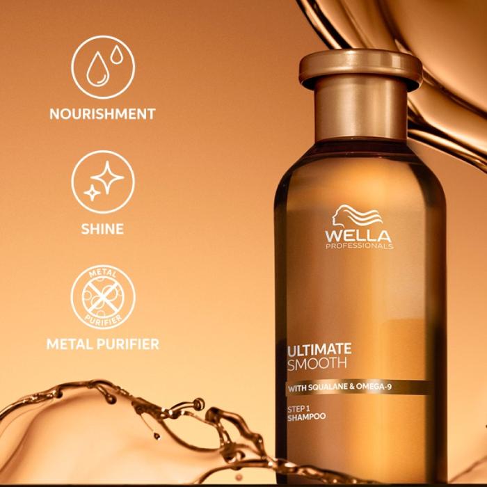 Wella Professionals Ultimate Smooth barojošs un nogludinošs šampūns 100ml