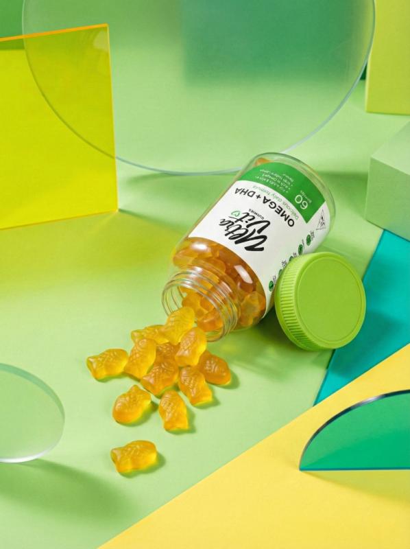 ULTRAVIT Gummies Omega + DHA košļājamās tabletes N60