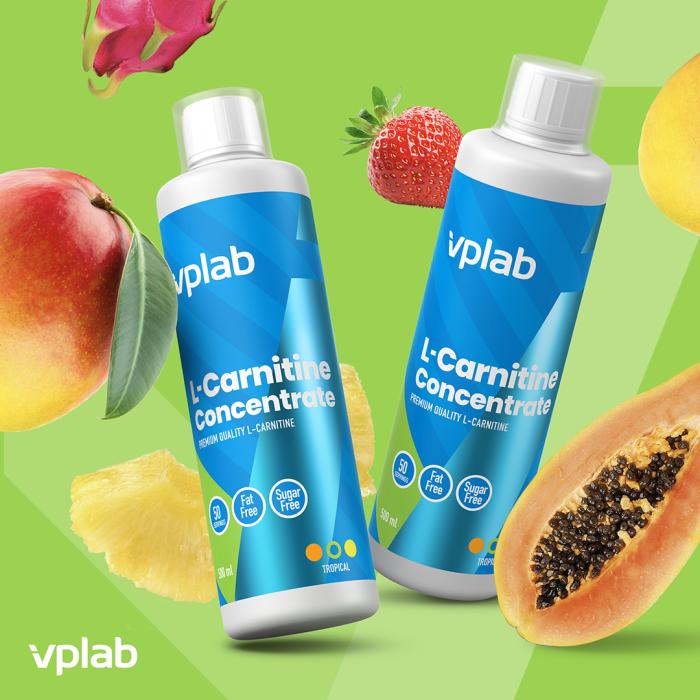 VPLAB L-Carnitine Concentrate Tropical Fruit šķidrums 500ml