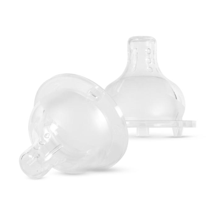 BABOO silikona knupītis pret kolikām, ar 3 vārstu tehnoloģiju, biezi šķidrumi, 6+ mēneši N2