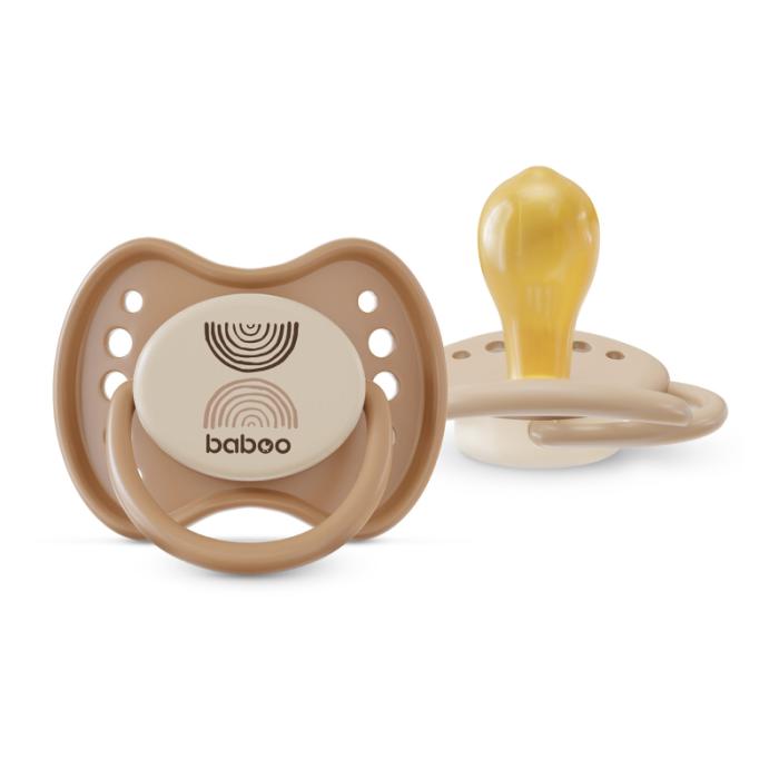 BABOO Calmy lateksa apaļais knupītis, Au Naturale, 0+ mēneši N2