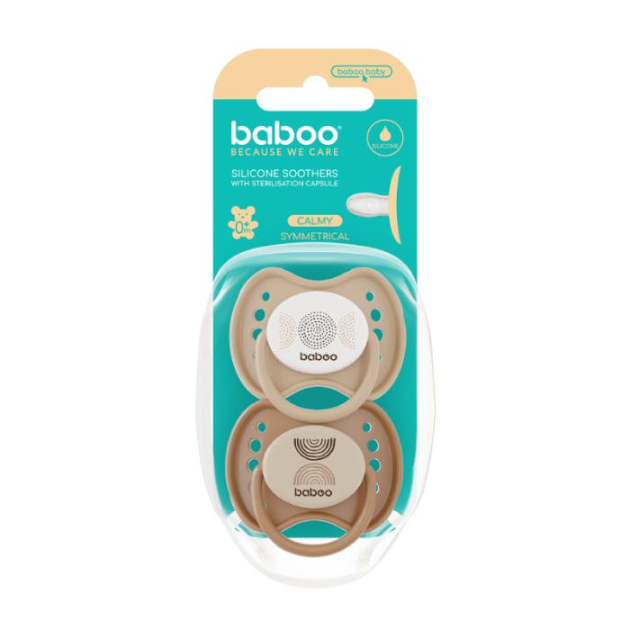 BABOO Calmy silikona simetriskais knupītis, Au Naturale, 0+ mēneši N2