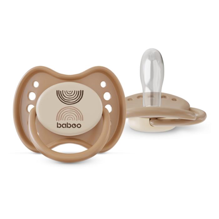 BABOO Calmy silikona simetriskais knupītis, Au Naturale, 0+ mēneši N2