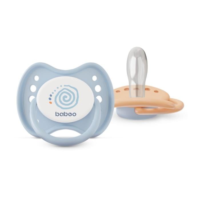 BABOO Calmy silikona simetriskais knupītis, Blue Haze, 6+ mēneši N2