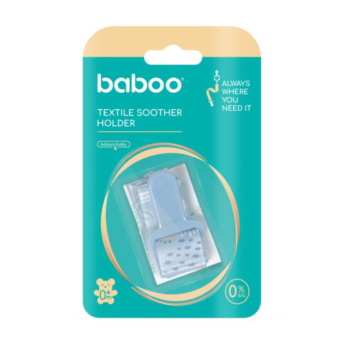 BABOO tekstila knupja turētājs, Blue Haze, 0+ mēneši