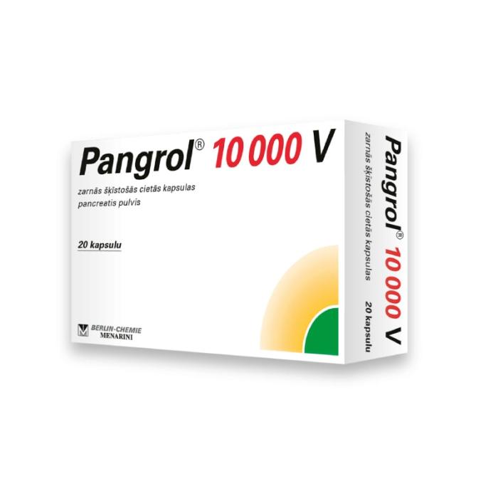 PANGROL 10 000 V zarnās šķīstošās cietās kapsulas N20