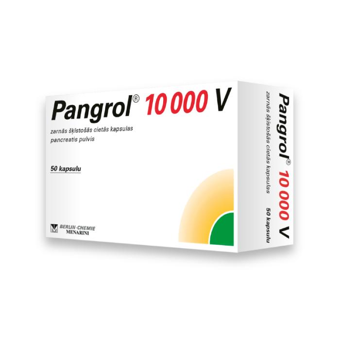 PANGROL 10 000 V zarnās šķīstošās cietās kapsulas N50