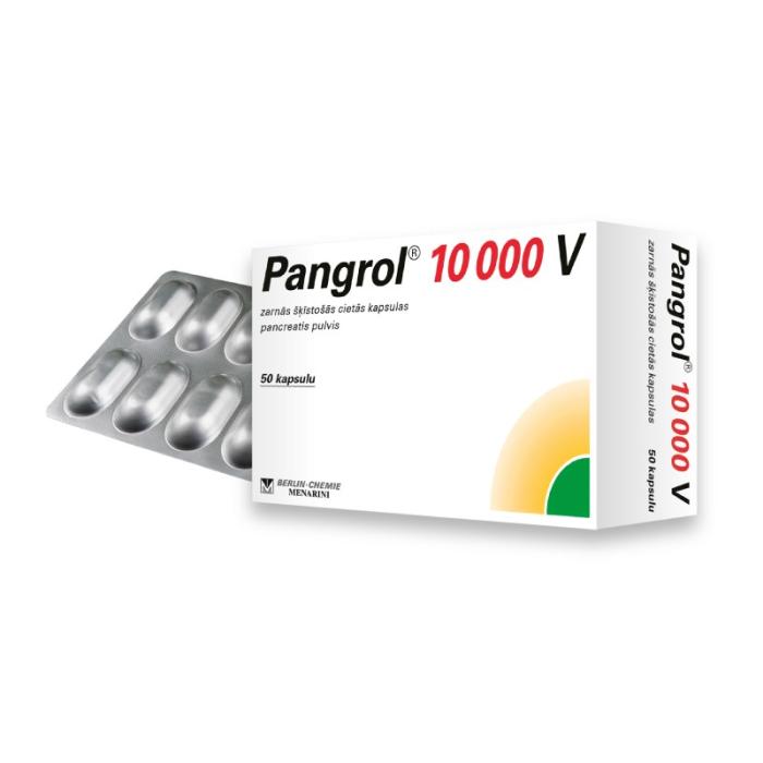 PANGROL 10 000 V zarnās šķīstošās cietās kapsulas N50