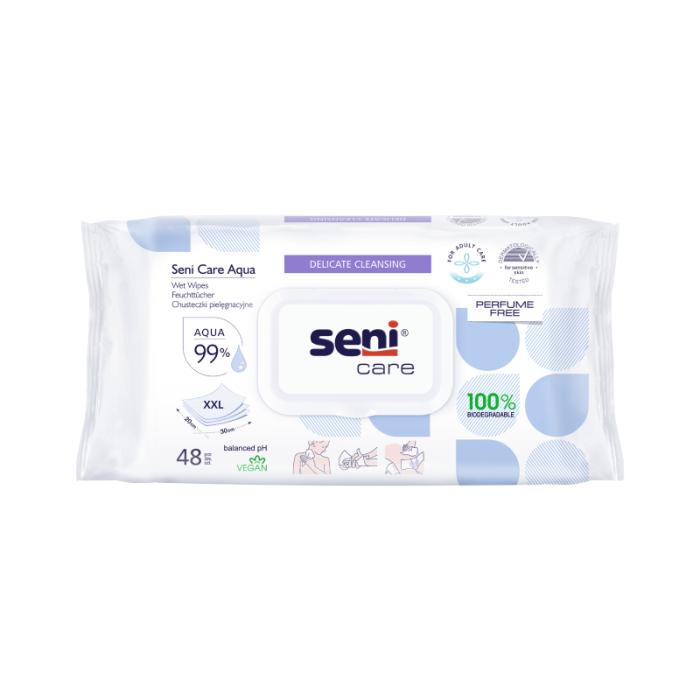 SENI Care Aqua mitrās salvetes N48