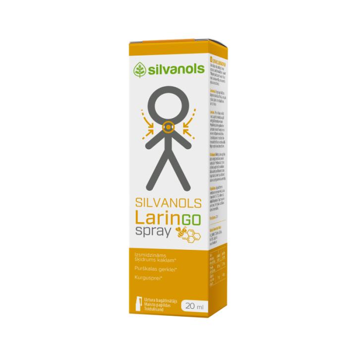 SILVANOLS Laringospray aerosols 20ml