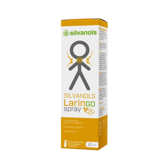SILVANOLS Laringospray aerosols 20ml