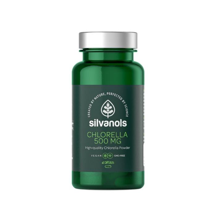 SILVANOLS Chlorella 500 mg kapsulas N60