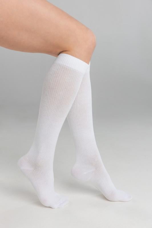 LAUMA MEDICAL Cotton Comfort Medicīniskās kompresijas pusgarās zeķes AD204 baltas,izm.42-44 1.Ccl