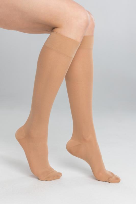 LAUMA MEDICAL Medicīniskās kompresijas pusgarās zeķes AD205 biezas,bēšas,izm.2D 1.Ccl