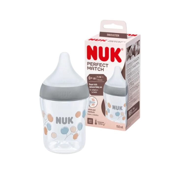 NUK Perfect Match pudele Daba ar silikona S izmēra knupi 150ml
